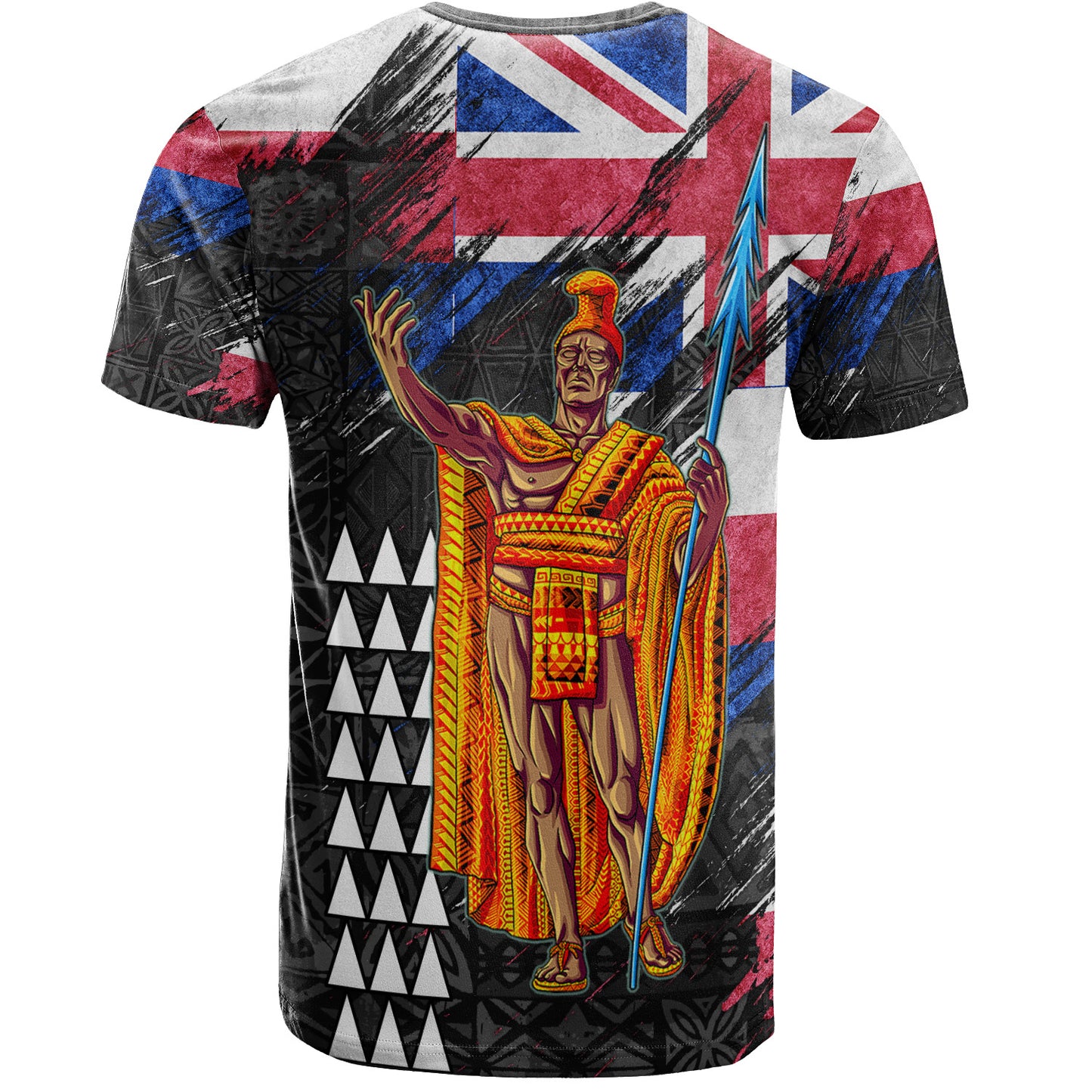 Hawaii T-Shirt Hawaii King Grunge Style Color Flag Style