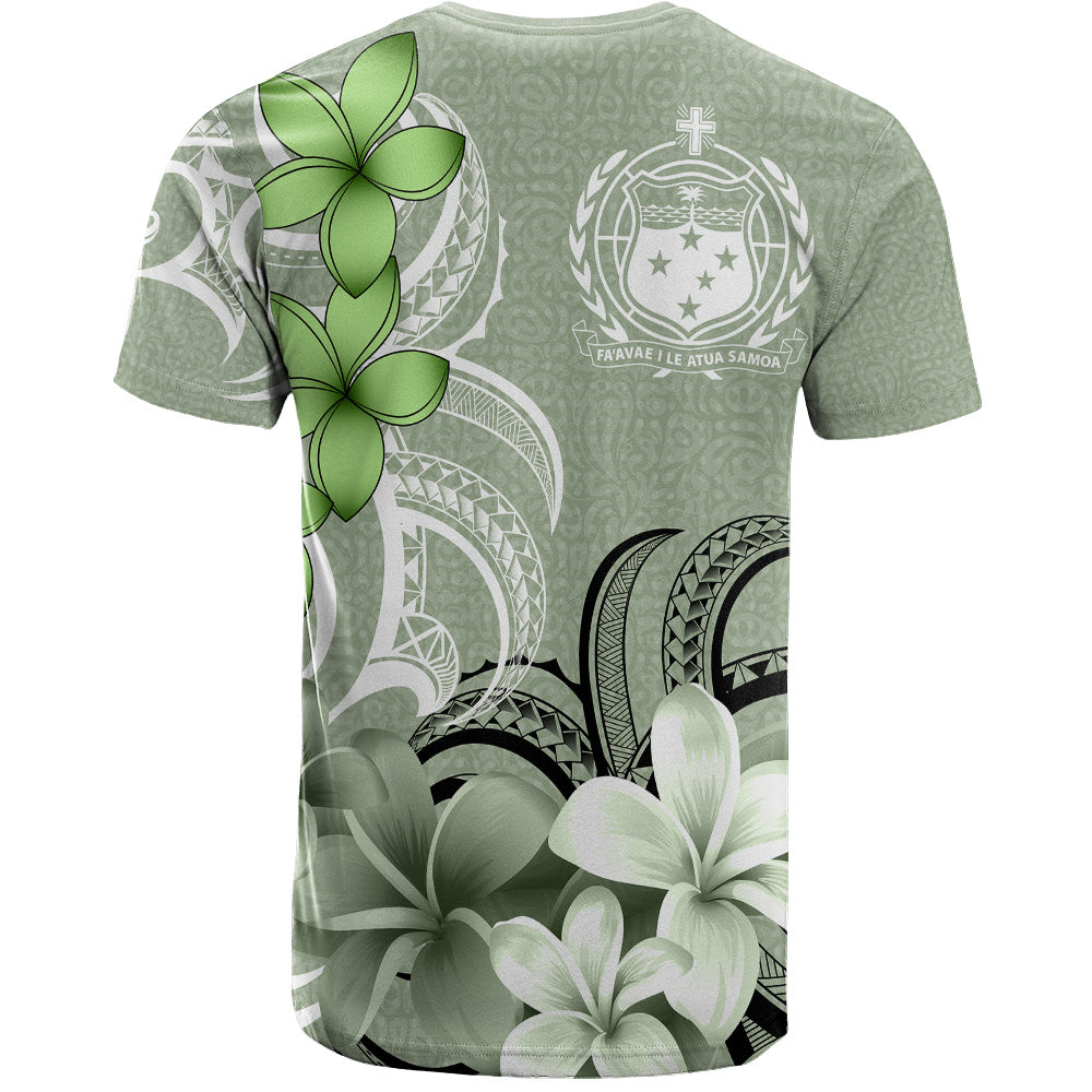 Samoa T-Shirt Custom Personalised Floral Spirit Sage Green