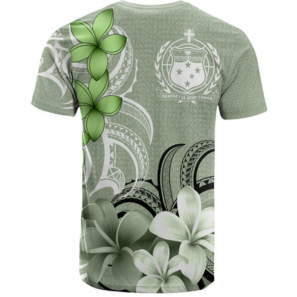 Samoa T-Shirt Custom Personalised Floral Spirit Sage Green