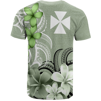 Wallis And Futuna T-Shirt Custom Personalised Floral Spirit Sage Green