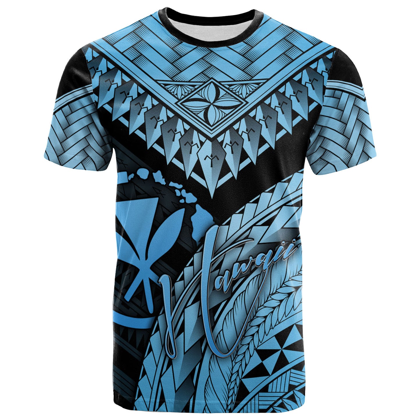 Hawaii Custom Personalised T-Shirt - Polynesian Necklace and Lauhala