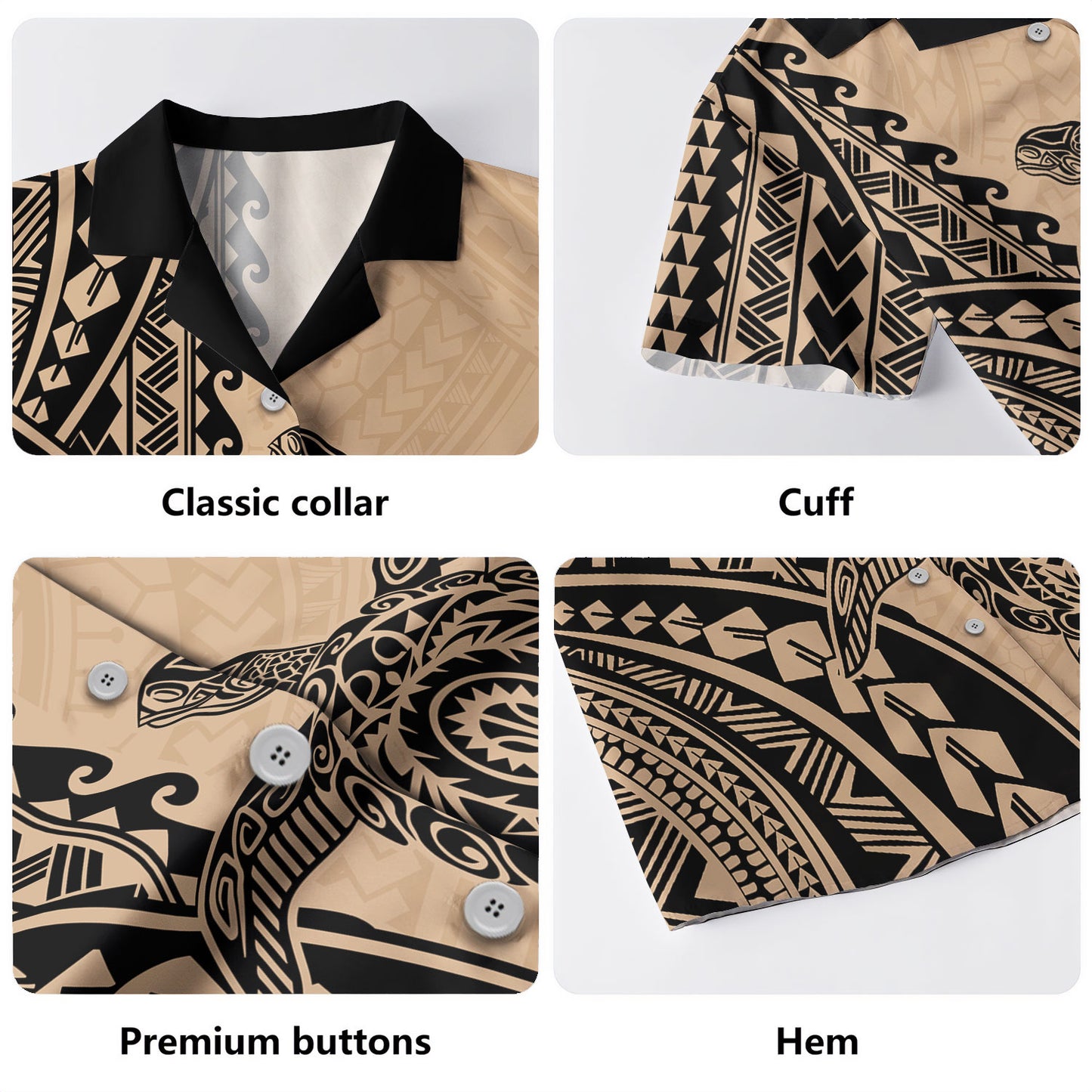 Hawaii Hawaiian Shirt Turtle Tribal Polynesian Tattoo Pattern Graphic Style