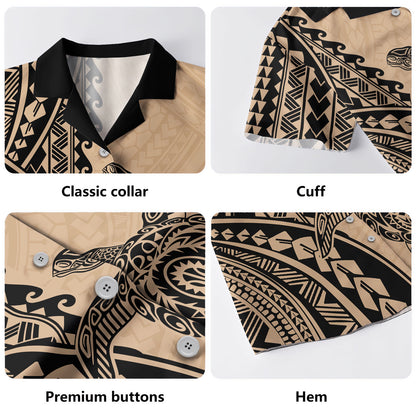 Hawaii Hawaiian Shirt Turtle Tribal Polynesian Tattoo Pattern Graphic Style