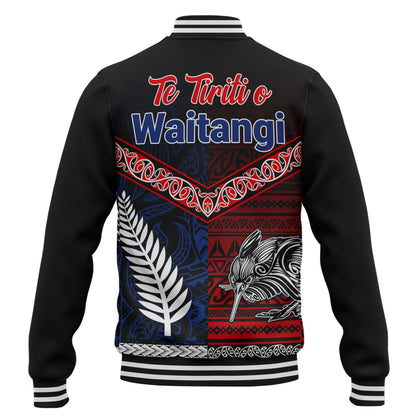 New Zealand Baseball Jacket Waitangi Aotearoa Tribal National Together