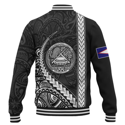 American Samoa Baseball Jacket Samoa Tribal Polynesian Coat Of Arms