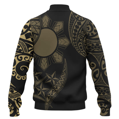 Philippines Baseball Jacket Tribal Sun In My Heart Gold