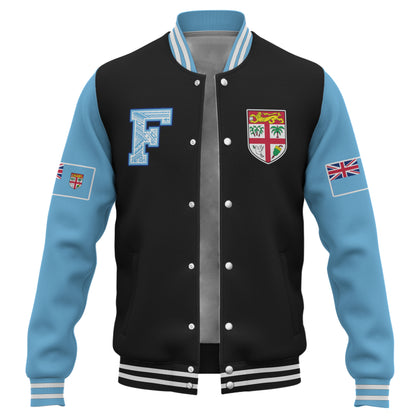 Fiji Baseball Jacket Melanesian Letters Style