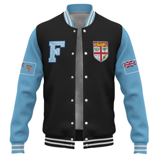 Fiji Baseball Jacket Melanesian Letters Style