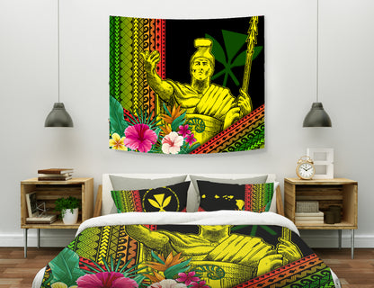Hawaii Tapestry King Kamekameha Kanaka Maoli Polynesian Pattern
