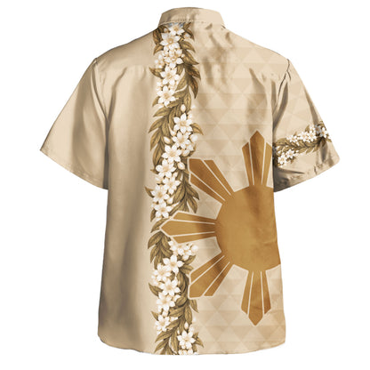 Philippines Filipinos Hawaiian Shirt Sampaguita Flower Sun Pattern Island Style Ver.1