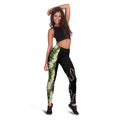 Philippines Filipinos Legging Sampaguita Flower Sun Pattern Island Style