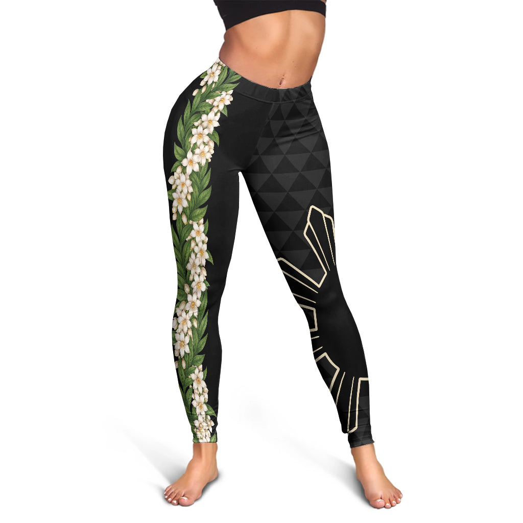 Philippines Filipinos Legging Sampaguita Flower Sun Pattern Island Style