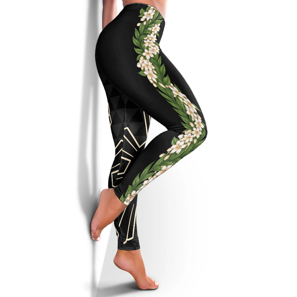 Philippines Filipinos Legging Sampaguita Flower Sun Pattern Island Style