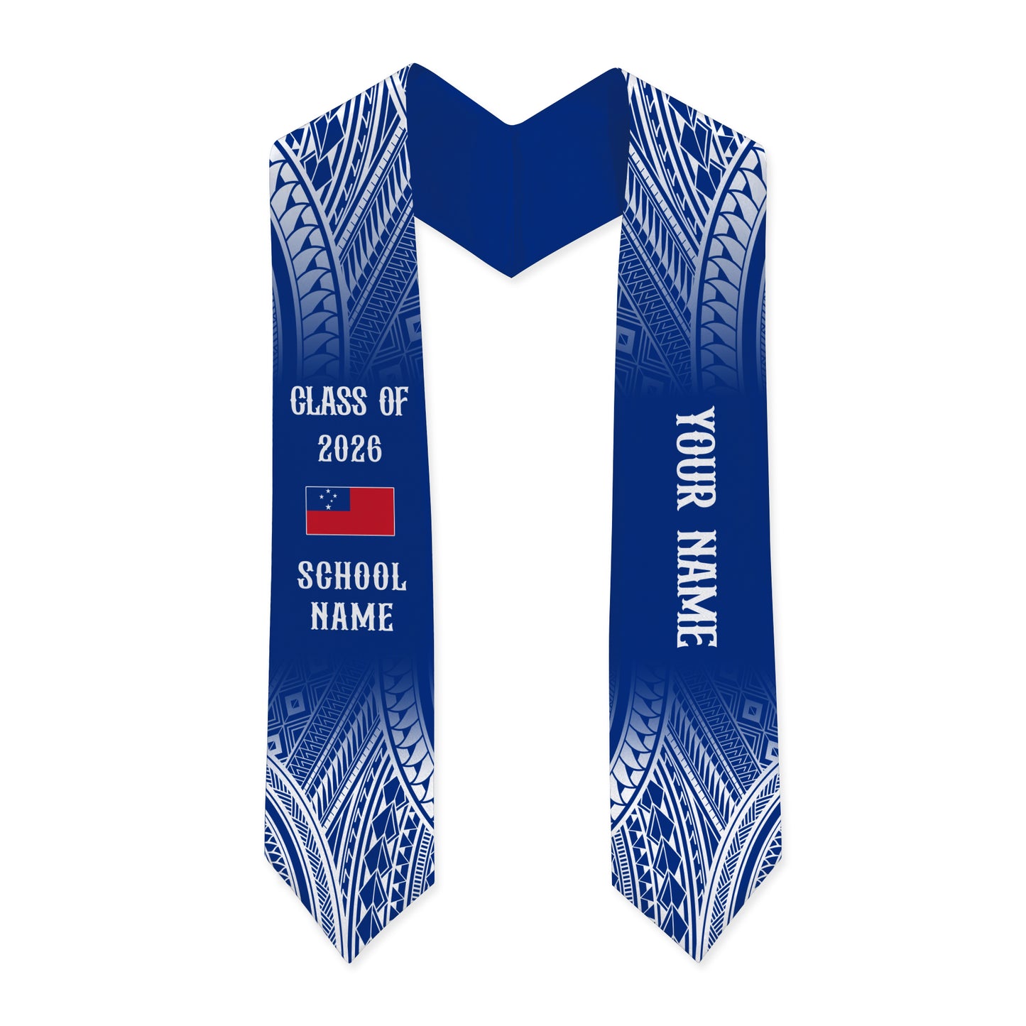 Samoa Graduation Stole Custom 2026 Polynesian Tribal Samoan Flag
