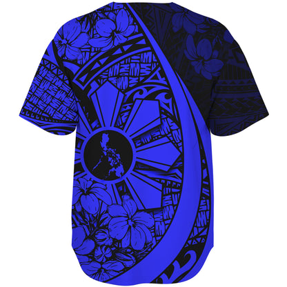 Philippines Filipinos Baseball Shirt Custom National Sampaguita Flower Symbols Style