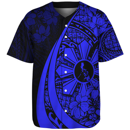 Philippines Filipinos Baseball Shirt Custom National Sampaguita Flower Symbols Style