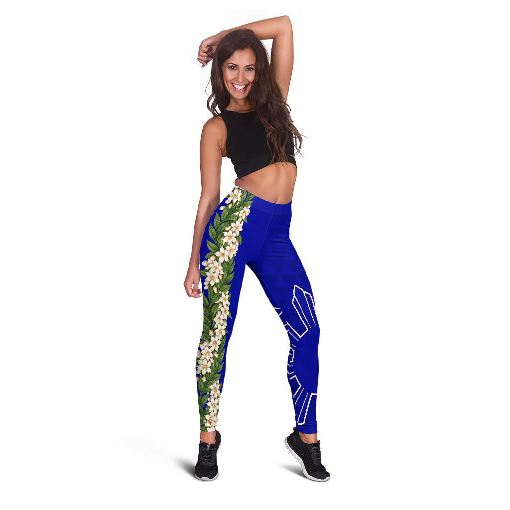 Philippines Filipinos Legging Sampaguita Flower Sun Pattern Island Style