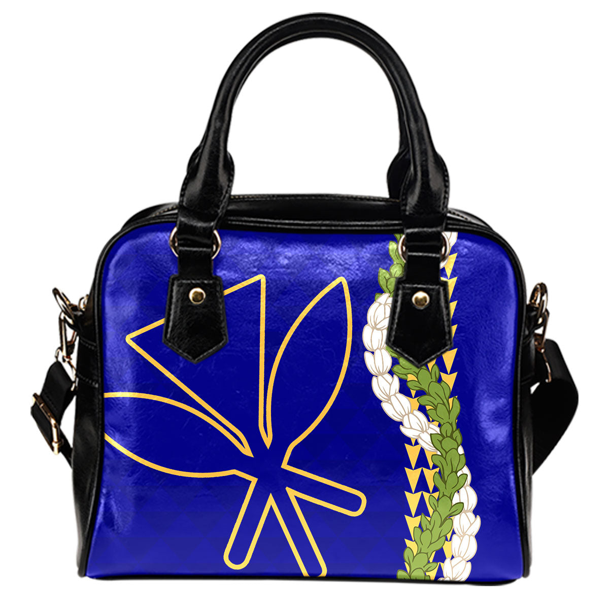 Kanaka Shoulder Handbag Kanaka Maoli Puakenikeni Maile Flower Lei