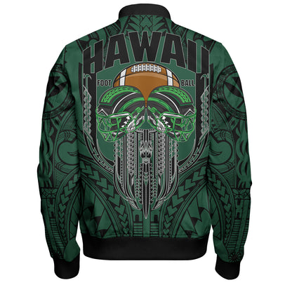 Hawaii Bomber Jacket Map Kanaka Football Style
