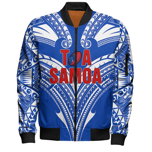 Toa Samoa Bomber Jacket Rugby Player Sport Style