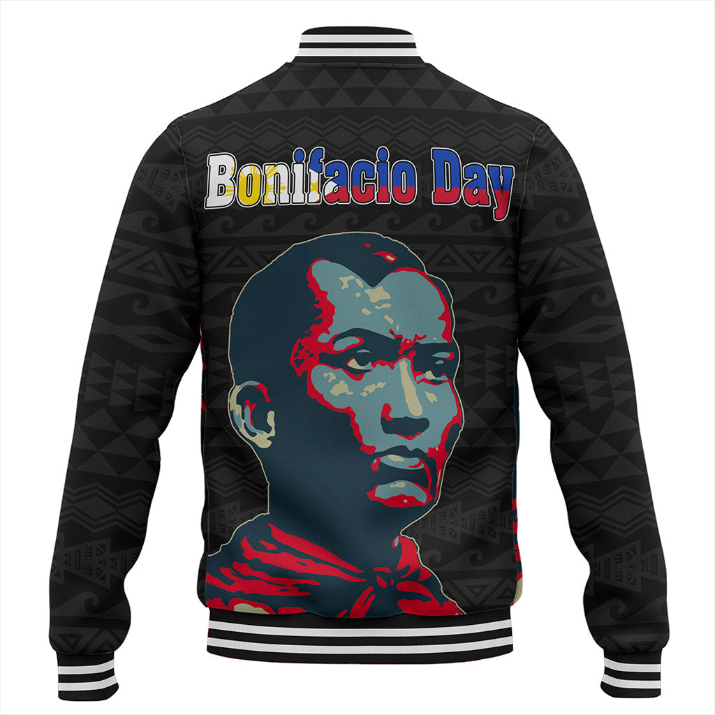 Philippines Filipinos Baseball Jacket Bonifacio Day Tribal Crack Style