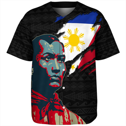 Philippines Filipinos Baseball Shirt Bonifacio Day Tribal Crack Style