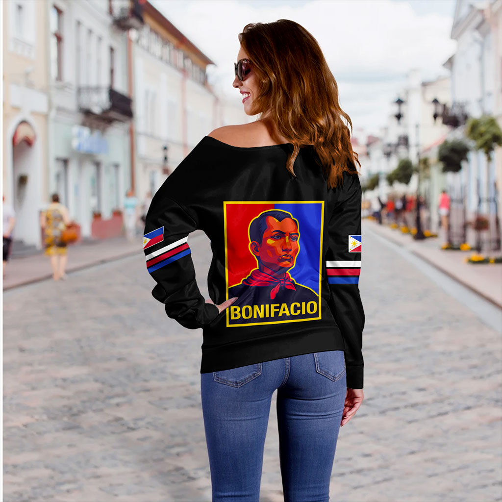 Philippines Filipinos Off Shoulder Sweatshirt Bonifacio Day Holiday