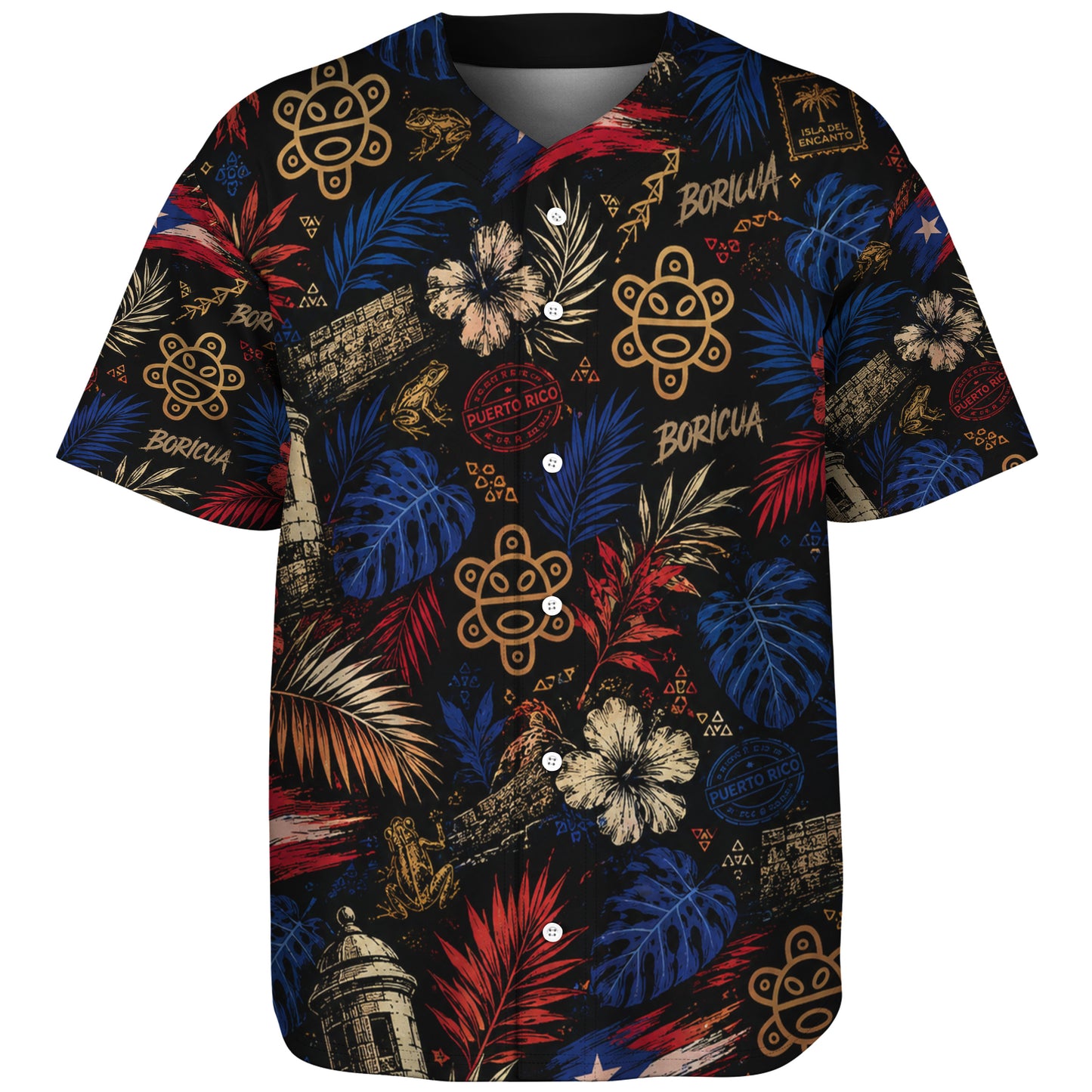 Puerto Rico Baseball Shirt Boricua Pride Tropical