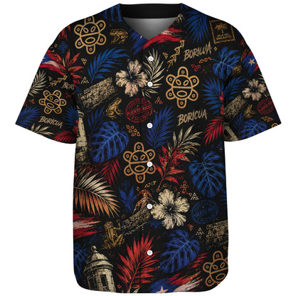 Puerto Rico Baseball Shirt Boricua Pride Tropical