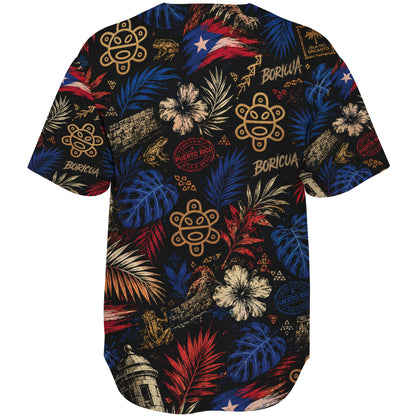 Puerto Rico Baseball Shirt Boricua Pride Tropical
