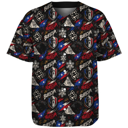 Puerto Rico Baseball Shirt Boricua Island Icons