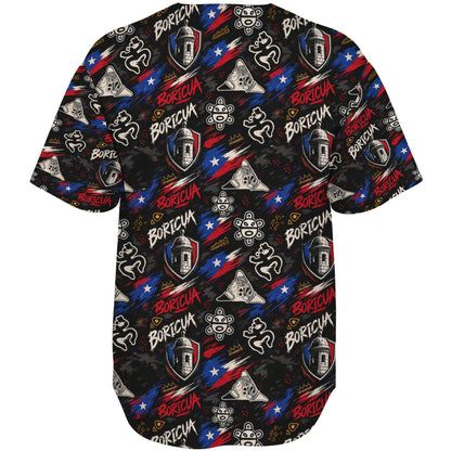 Puerto Rico Baseball Shirt Boricua Island Icons