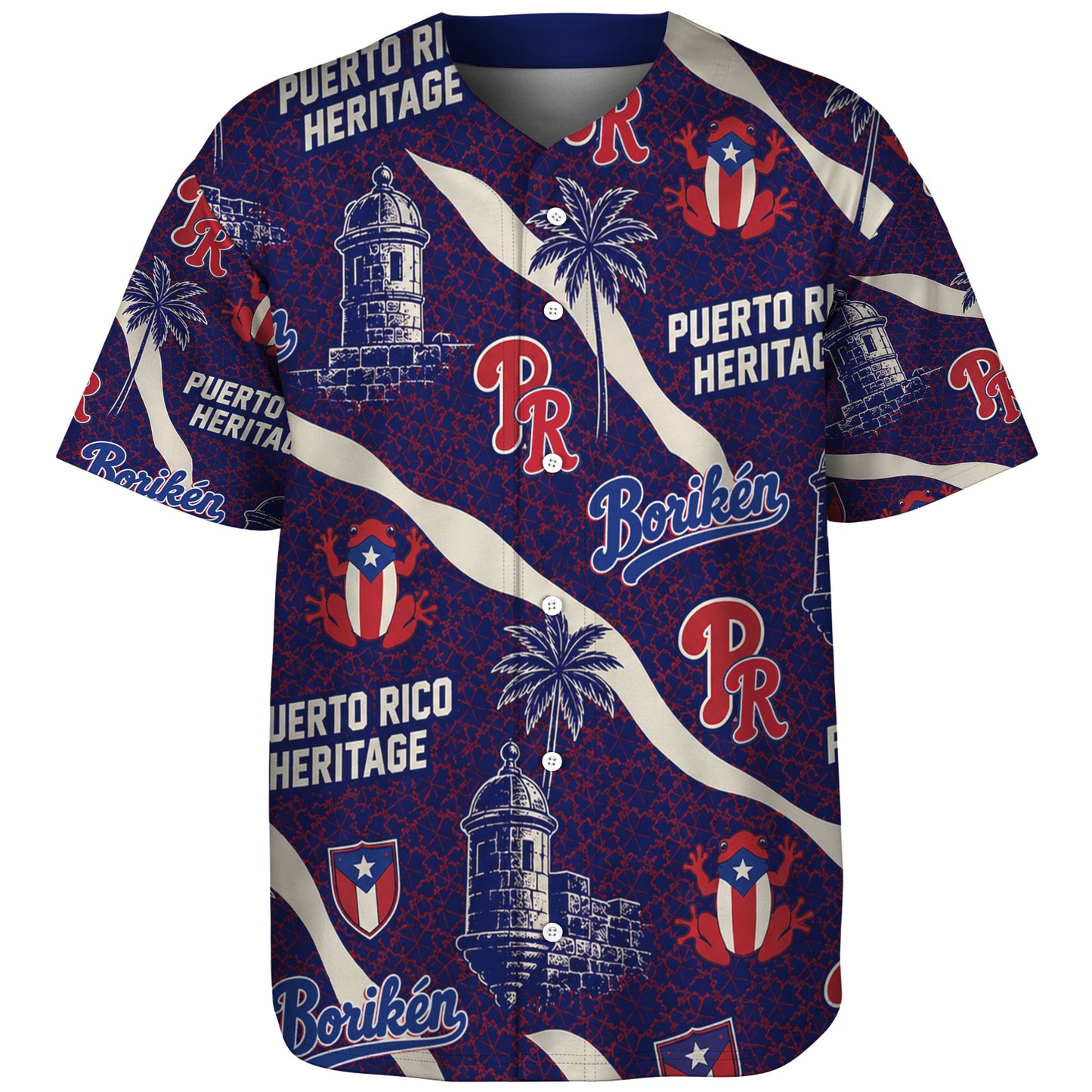 Puerto Rico Baseball Shirt Boricua Heritage El Morro Pride