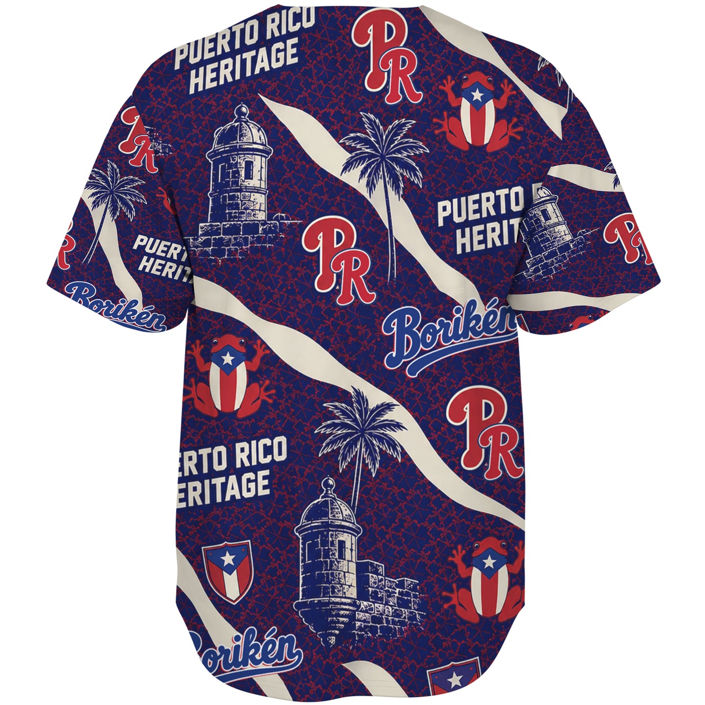 Puerto Rico Baseball Shirt Boricua Heritage El Morro Pride