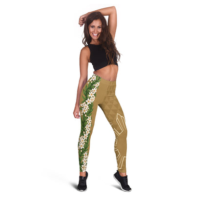 Philippines Filipinos Legging Sampaguita Flower Sun Pattern Island Style