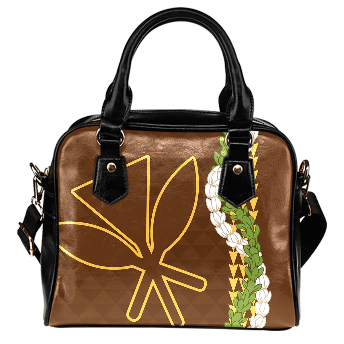 Kanaka Shoulder Handbag Kanaka Maoli Puakenikeni Maile Flower Lei