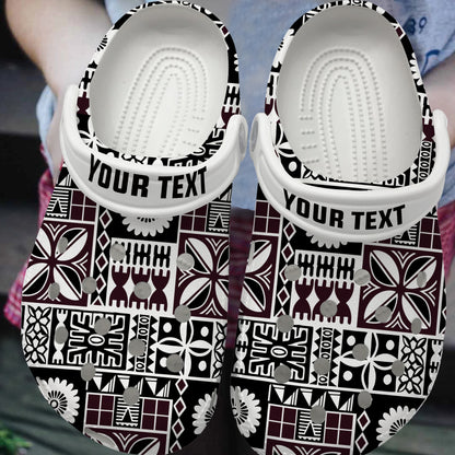 Fiji Clogs Shoes Custom Text Bula Fashion Style