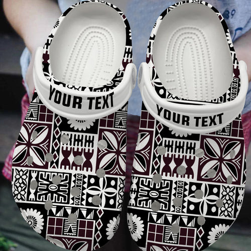 Fiji Clogs Shoes Custom Text Bula Fashion Style