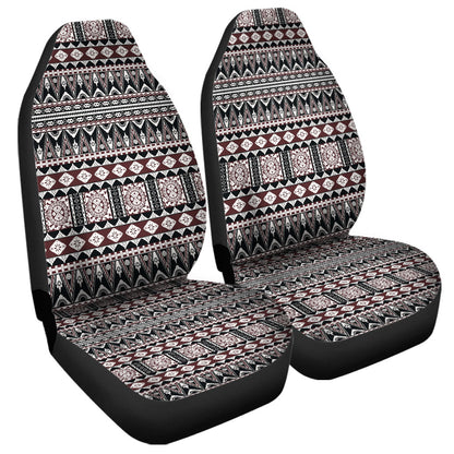 Fiji Car Seat Covers Bula Fiji Masi Motif Brown Color Design