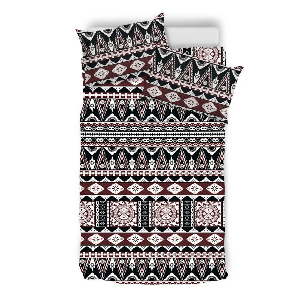 Fiji Bedding Set Bula Fiji Masi Motif Brown Color Design