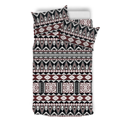 Fiji Bedding Set Bula Fiji Masi Motif Brown Color Design