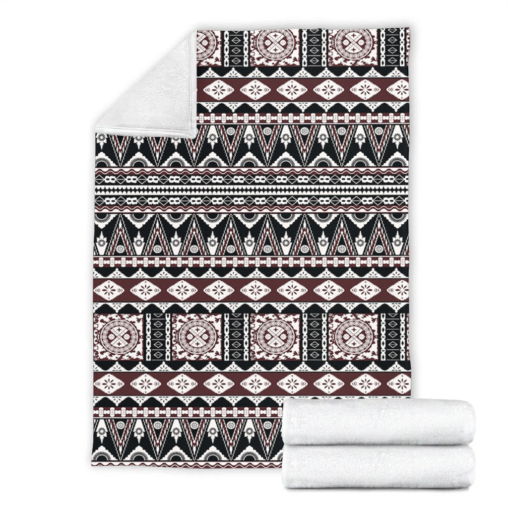 Fiji Premium Blanket Bula Fiji Masi Motif Brown Color Design