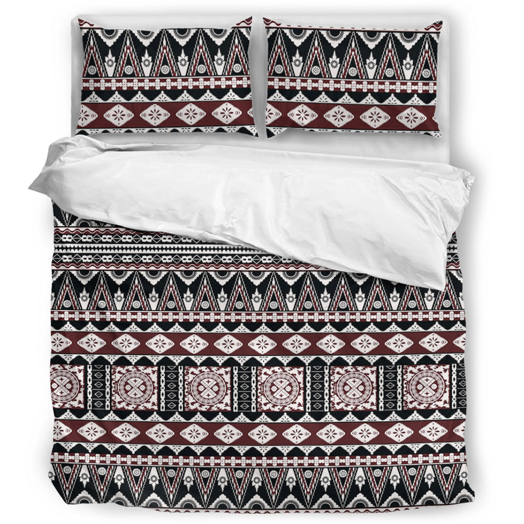 Fiji Bedding Set Bula Fiji Masi Motif Brown Color Design