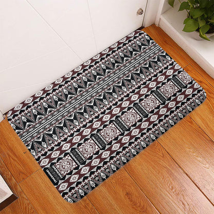 Fiji Door Mat Bula Fiji Masi Motif Brown Color Design