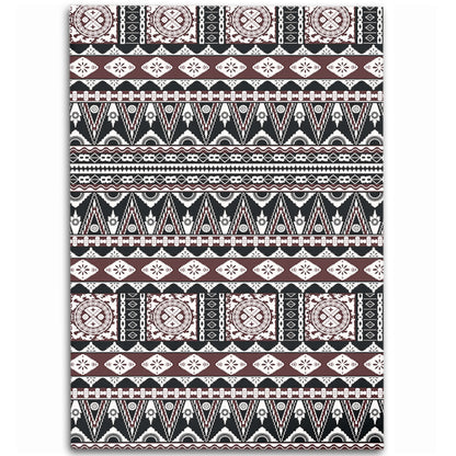 Fiji Area Rug Bula Fiji Masi Motif Brown Color Design
