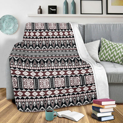 Fiji Premium Blanket Bula Fiji Masi Motif Brown Color Design