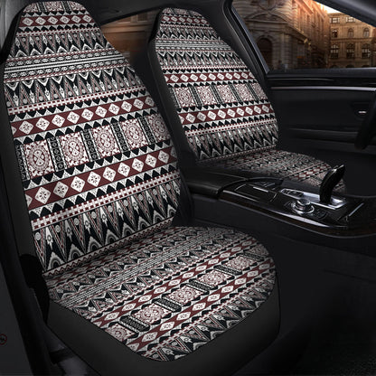 Fiji Car Seat Covers Bula Fiji Masi Motif Brown Color Design