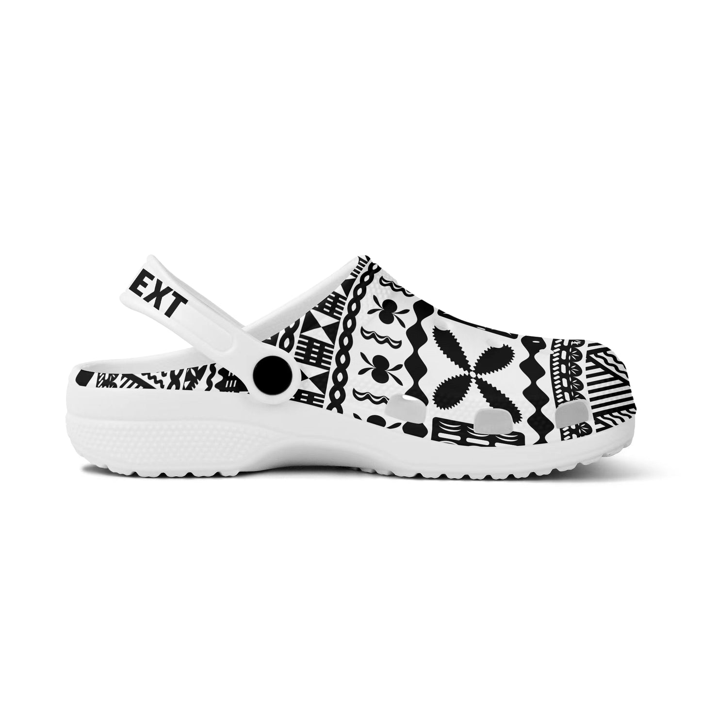 Fiji Clogs Shoes Custom Text Bula Pattern