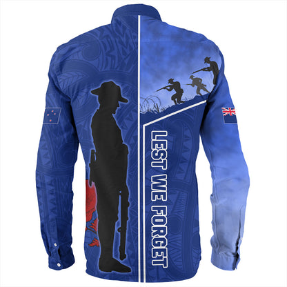 New Zealand Long Sleeve Shirt Anzac Day Lest We Forget Poppy