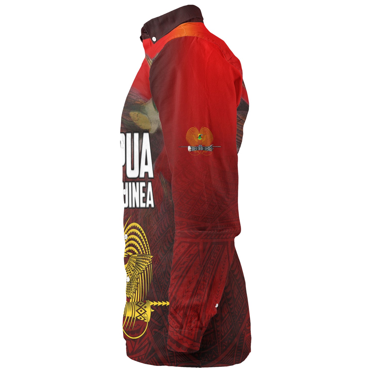 Papua New Guinea Long Sleeve Shirt Paradisaea Bird Traditional Patterns Style